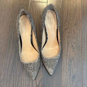 Banana Republic Speckled Black and Cream Heels